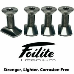 Foilite - M8 Titanium Hydrofoil Hardware Set - 4 Track Nuts And 4 M8 Screws Discounts Apply !