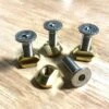 M8 Hydrofoil Brass Track Nuts(4) And Stainless Steel M8 X 25mm Mounting Screws(4) Discounts Apply ! -surf sale shop foilmount m8 brass track nut screw set 1